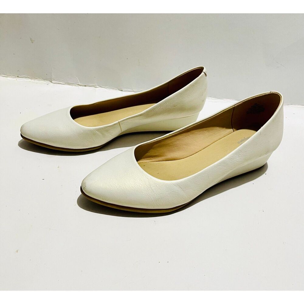 E360 Easy Spirit Esavery Leather pearl white comfort shoes edges summer women 9